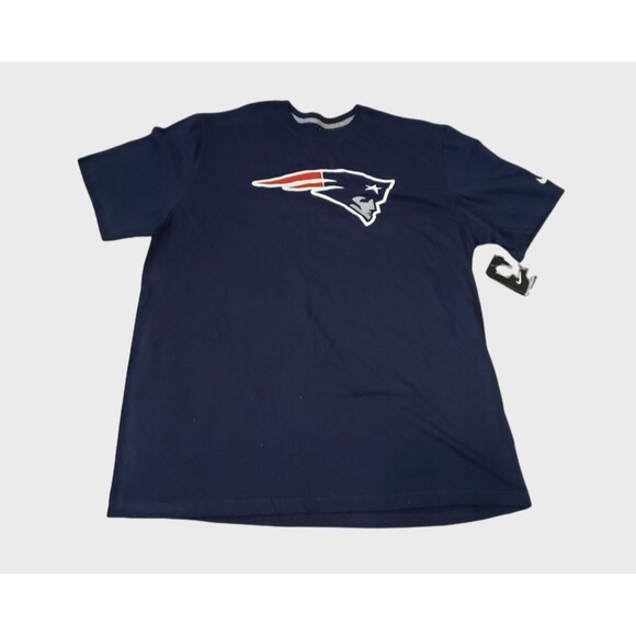 Nike NFL New England Patriots 2XL Navy Tagless Short-sleeve 100% cotton t-shirt - Picture 1 of 8
